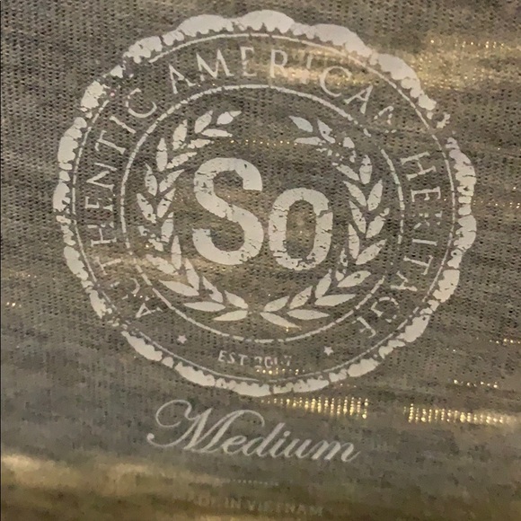 SO whit/gray baseball tee - Picture 2 of 2